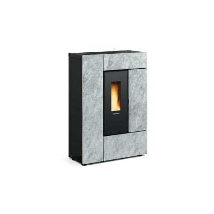 Poêle à granules ventilé étanche slim canalisable en pierre - EXTRAFLAME Gabriella Plus 8.5 kW